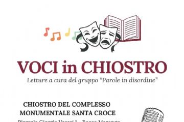 Locandina voci in chiostro