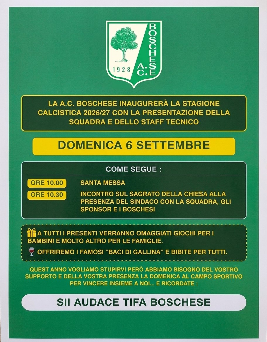 Locandina Presentazione A.C. Boschese